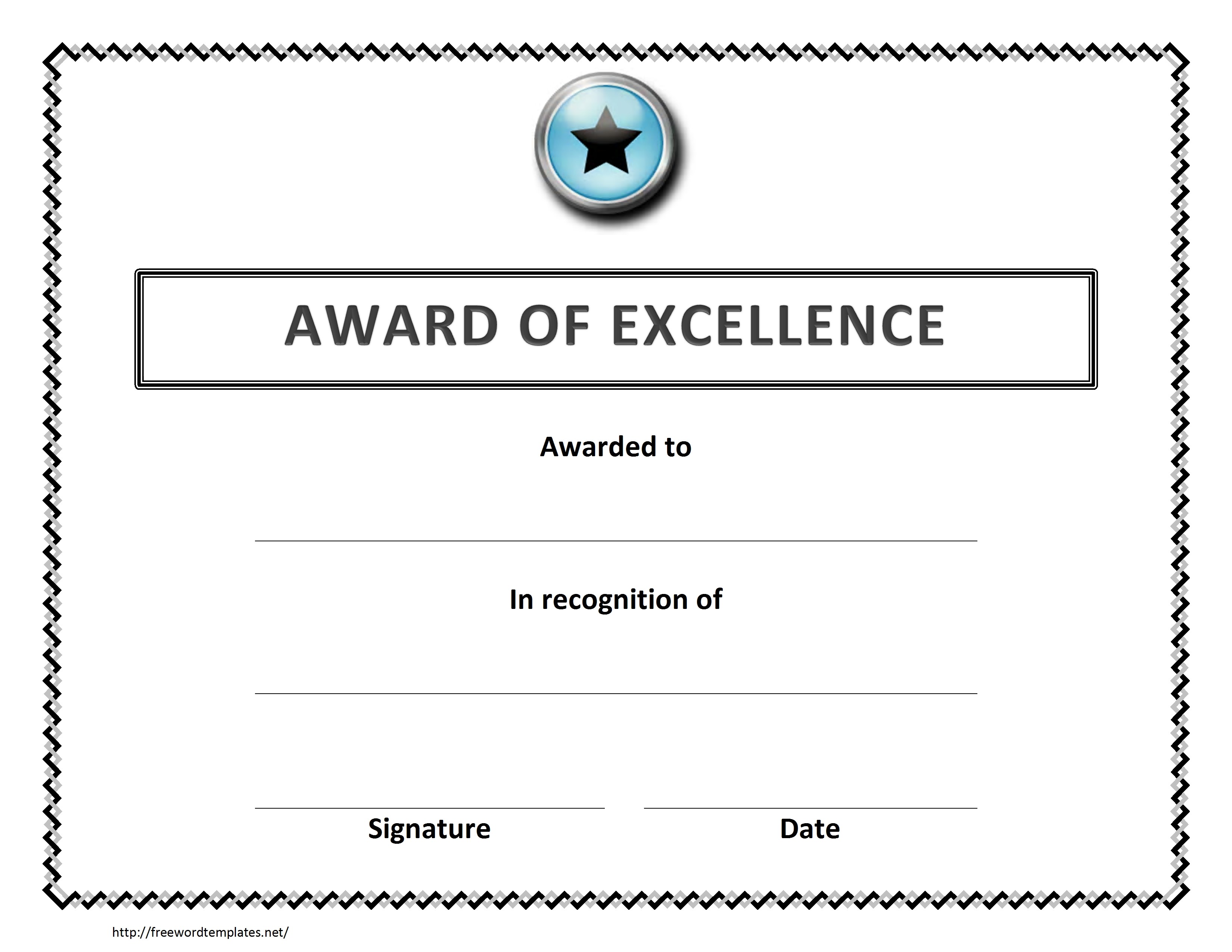 Ms Word Award Template Zrom Tk Spot Certificate