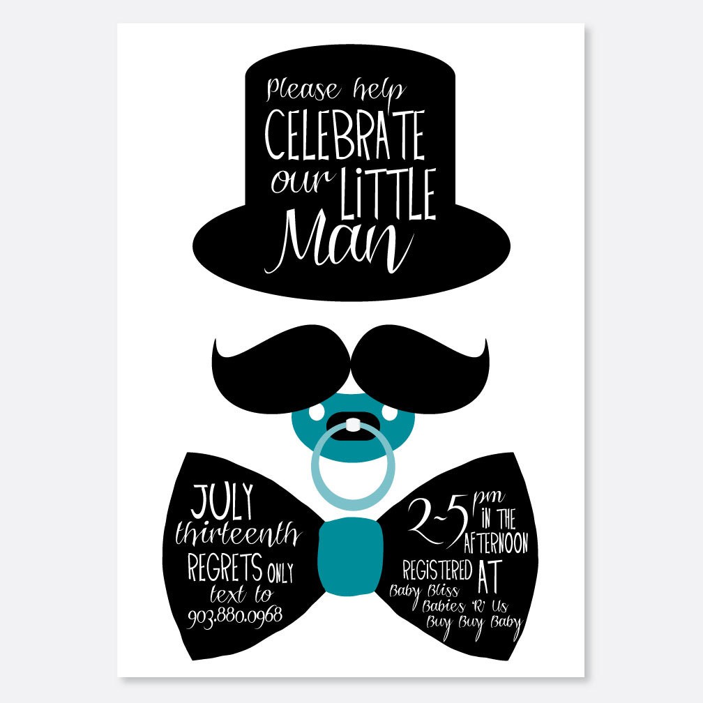 Mustache Baby Shower Invitations Free Invitation Templates