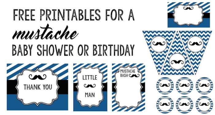 Mustache Party 10 Free Printables Paper Trail Design Baby Shower