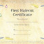 My First Haircut Certificate Printable Demire Agdiffusion Com Free Template