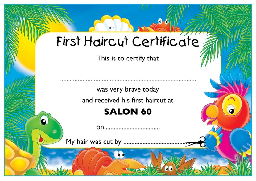My First Haircut Certificate Printable Demire Agdiffusion Com Free