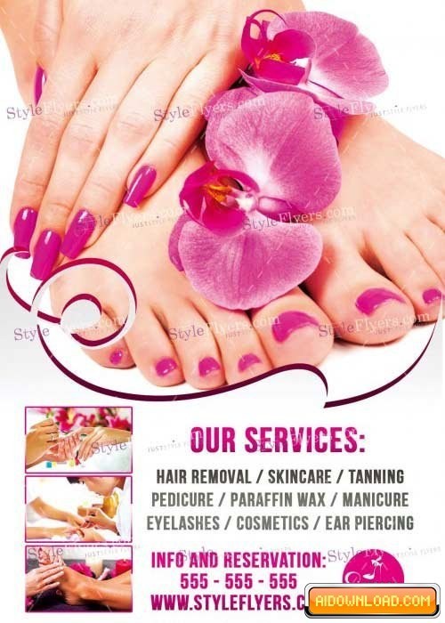 Nail Salon V9 PSD Flyer Template Free Download Graphic