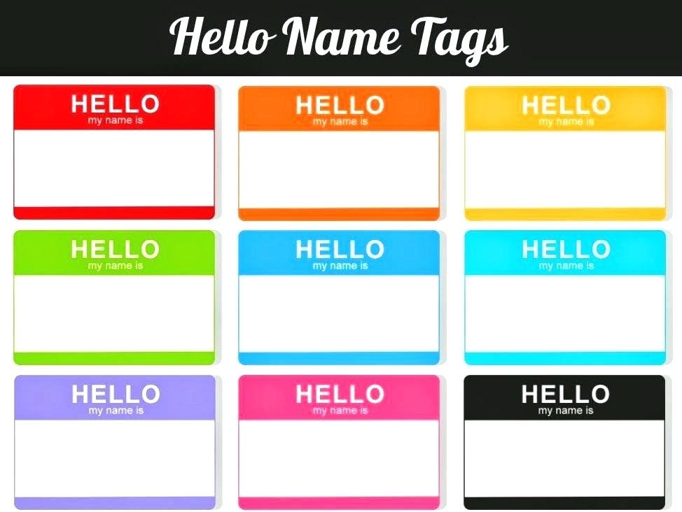 Name Badge Label Template Per Sheet Tag Unique Flexible Labels 2 Hello My Is