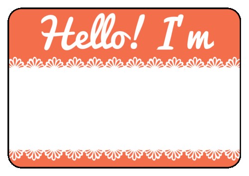 Name Tag Label Templates Hello My Is Sticker Template