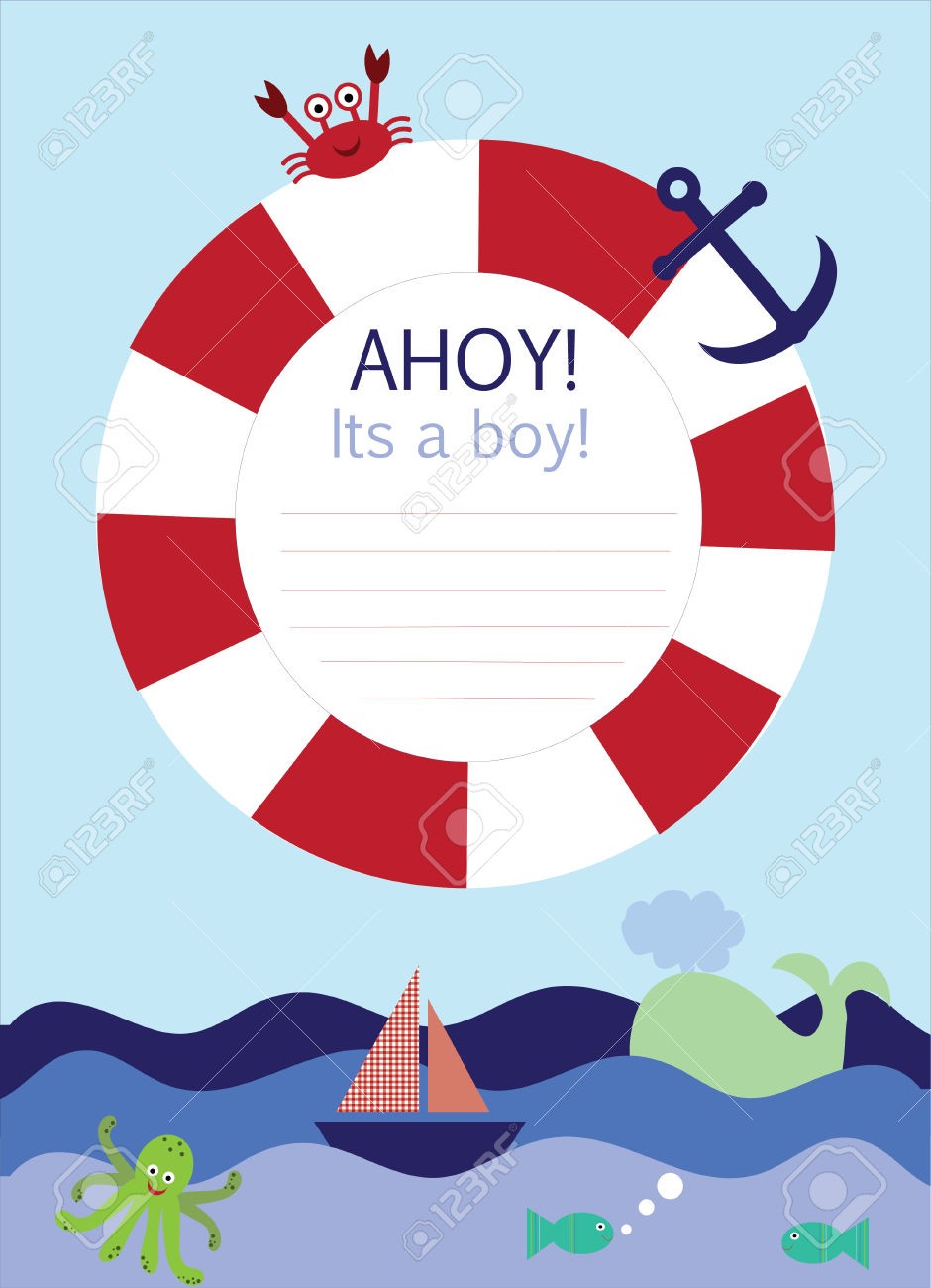 Nautical Baby Shower Borders Free Clipart Wallpaper