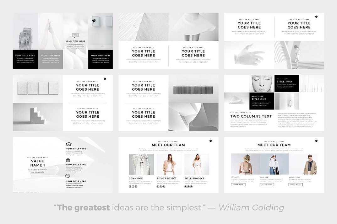 Neue Free Minimal Presentation Template Design Resources Minimalist Powerpoint