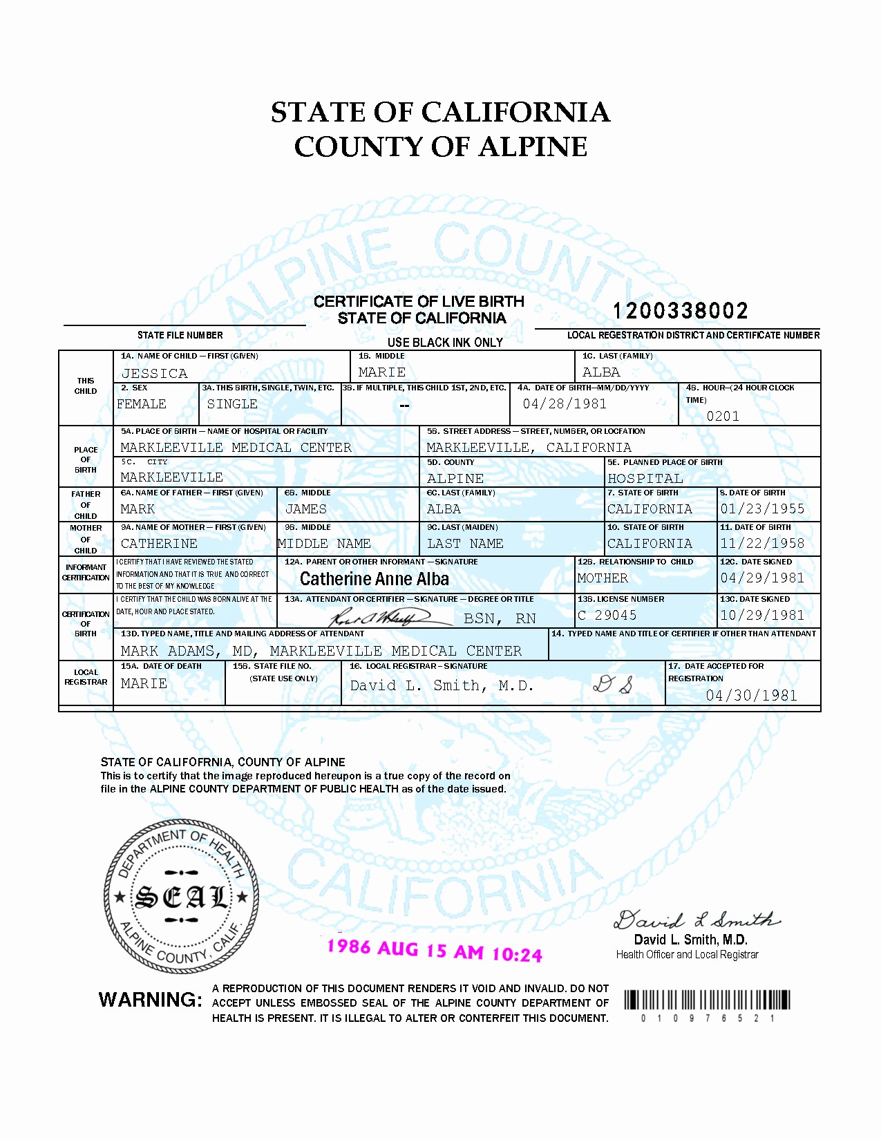 New 5 Examples Live Birth Certificate Bookmarkone Info Of Template