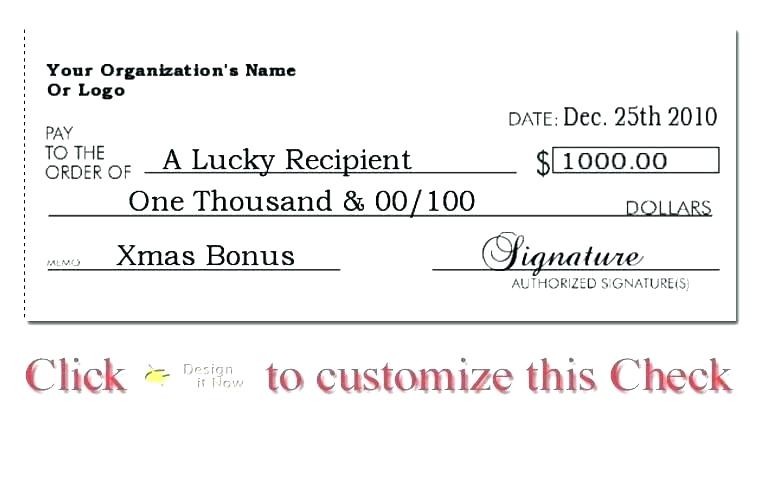 Novelty Cheque Template Free Gift Check Presentation Large Npeox
