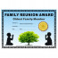Oldest Family Member Award Kids At Prayer Theme African American Reunion Certificates