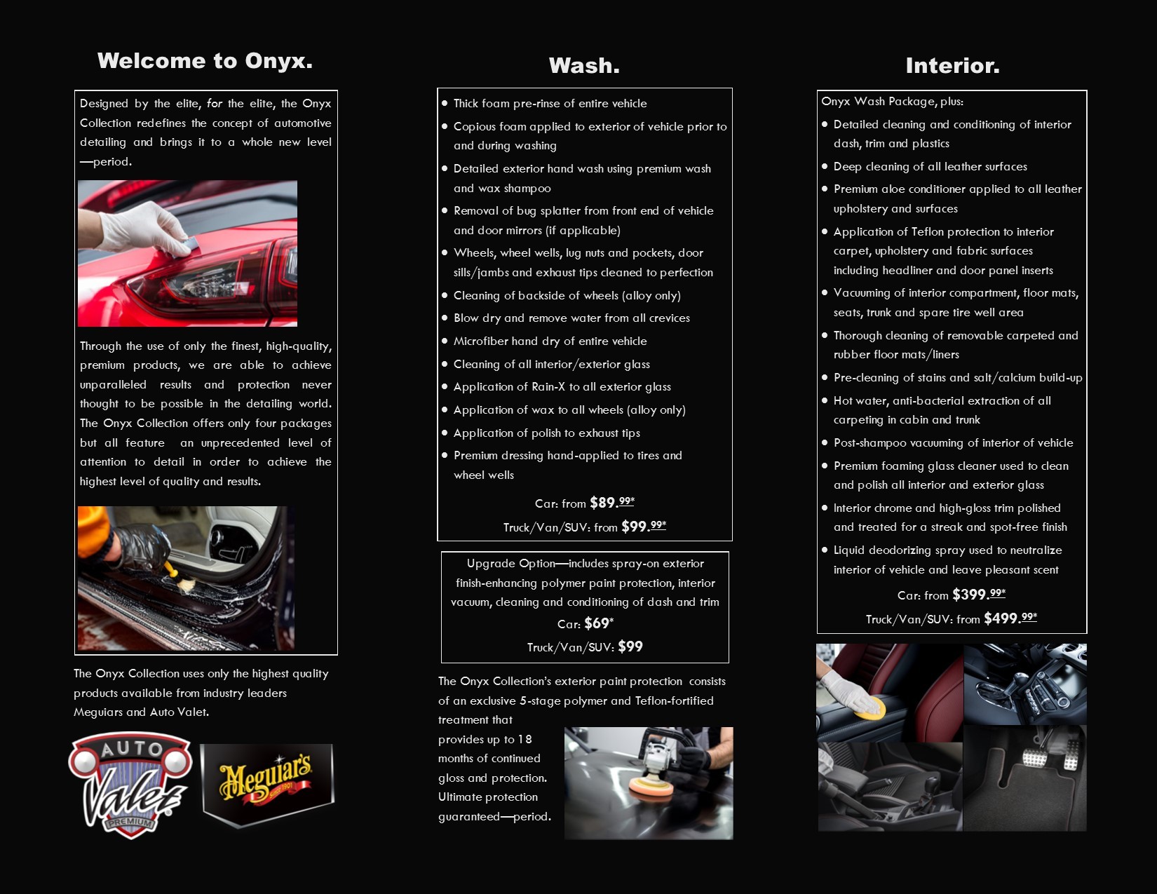Onyx Collection Detailing Ottawa Luxe Auto Lounge Inc Brochure