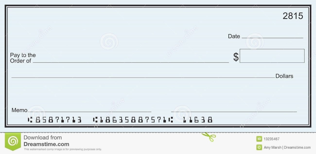 Oversized Check Template Big Blank With Word Targer