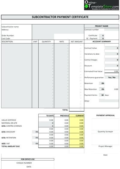 Payment Template Excel Construction Application For Invoice Irelay Co Certificate