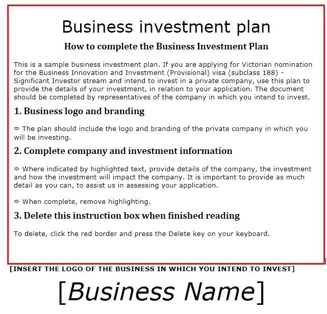 Personal Investment Plan Template Example Finance Excel Financial Proposal Word
