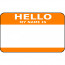 Personalized Hello My Name Is Stickers Arts Badge Template
