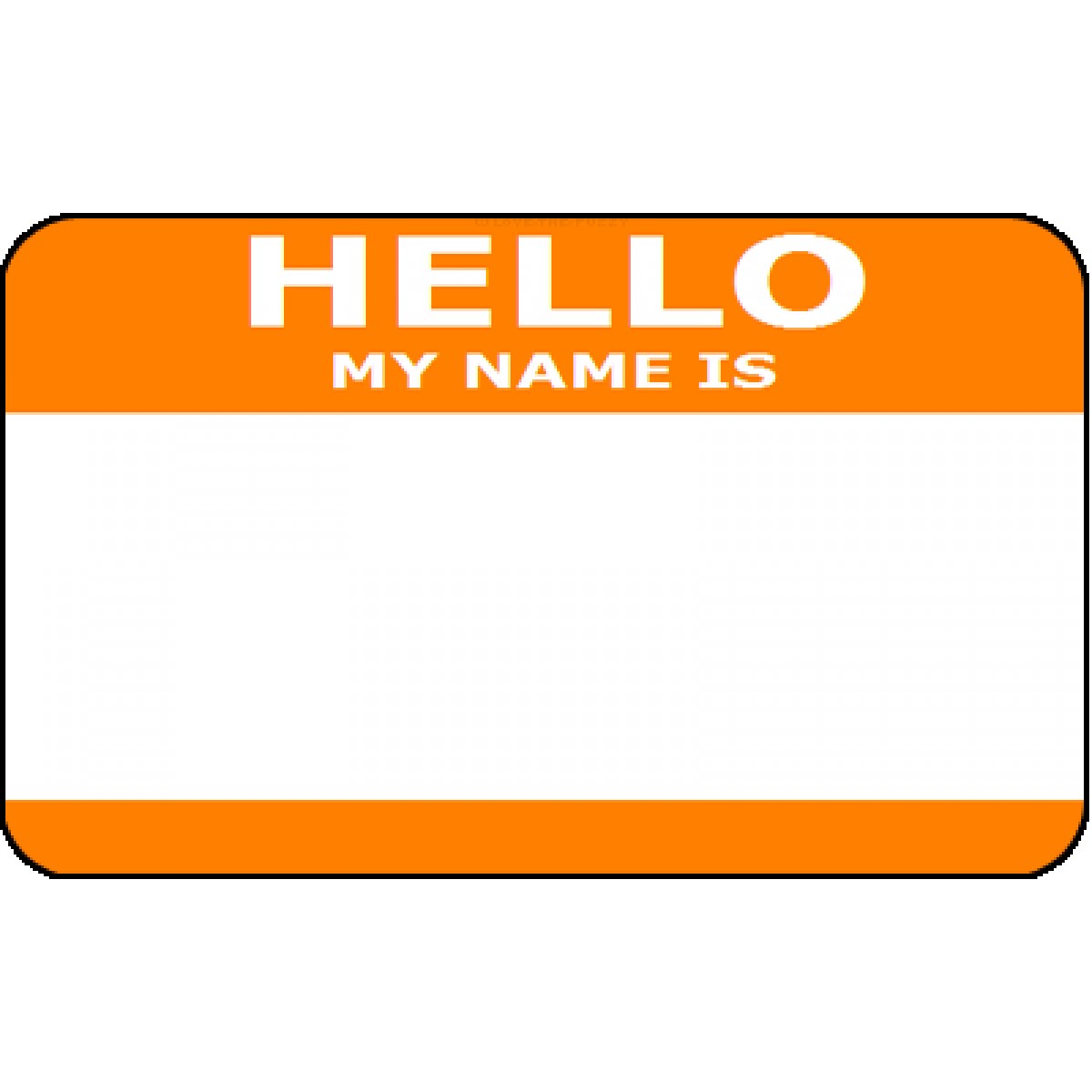 Personalized Hello My Name Is Stickers Arts Badge Template