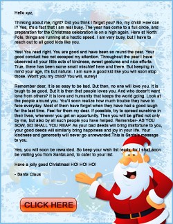 Personalized Santa Letters For Christmas Free Printable From Claus