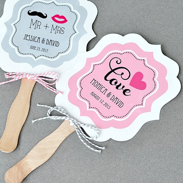 Personalized Wedding Paddle Hand Fans