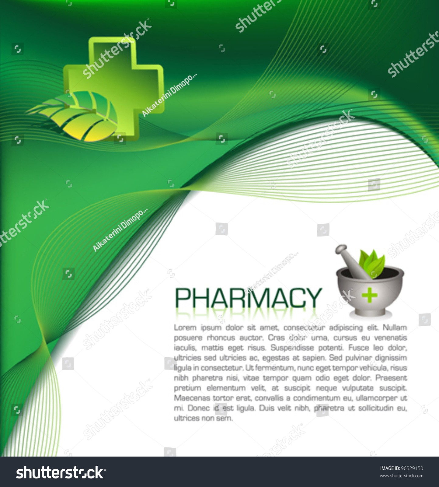 Pharmacy Brochure Template Stock Vector Royalty Free 96529150
