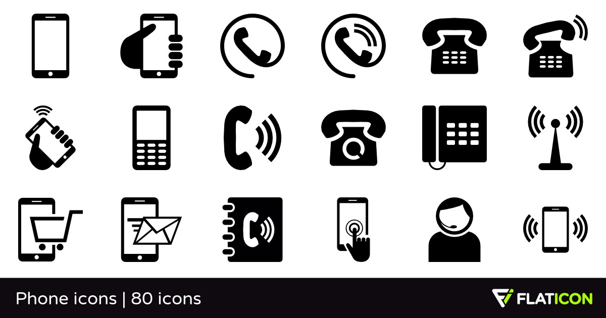 Phone Icons 80 Free SVG EPS PSD PNG Files Eps Psd