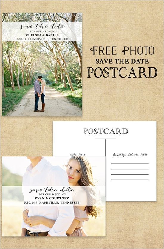 Photo Postcard Save The Date Free Printable Freebies Templates