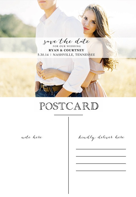 Photo Postcard Save The Date Free Printable Templates