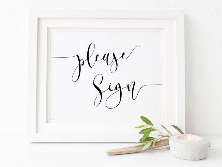 Please Sign Wedding Guest Book Printables Printable Signs