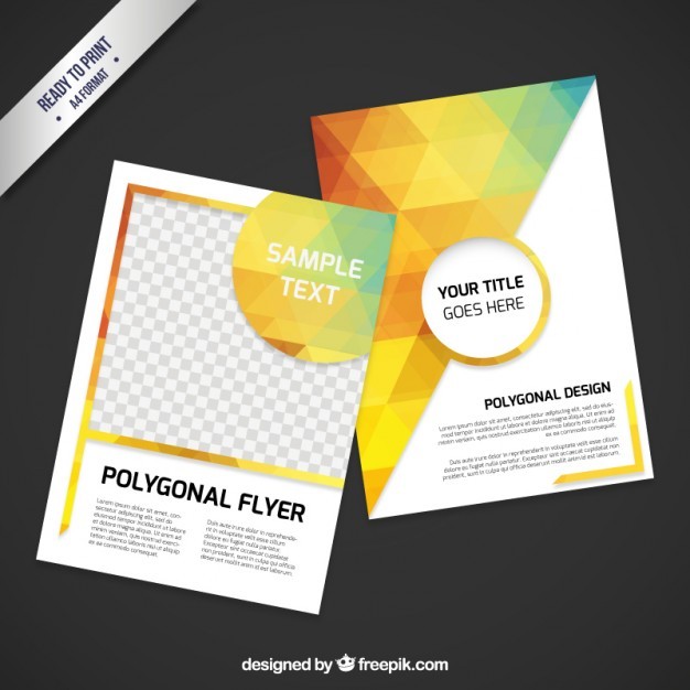 Polygonal Flyer Vector Free