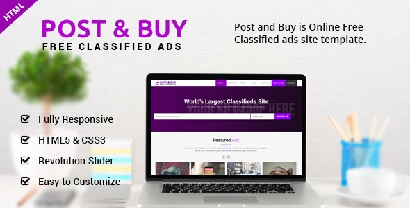 Post And Buy Classified Ads HTML Template By Ecreativesol Free