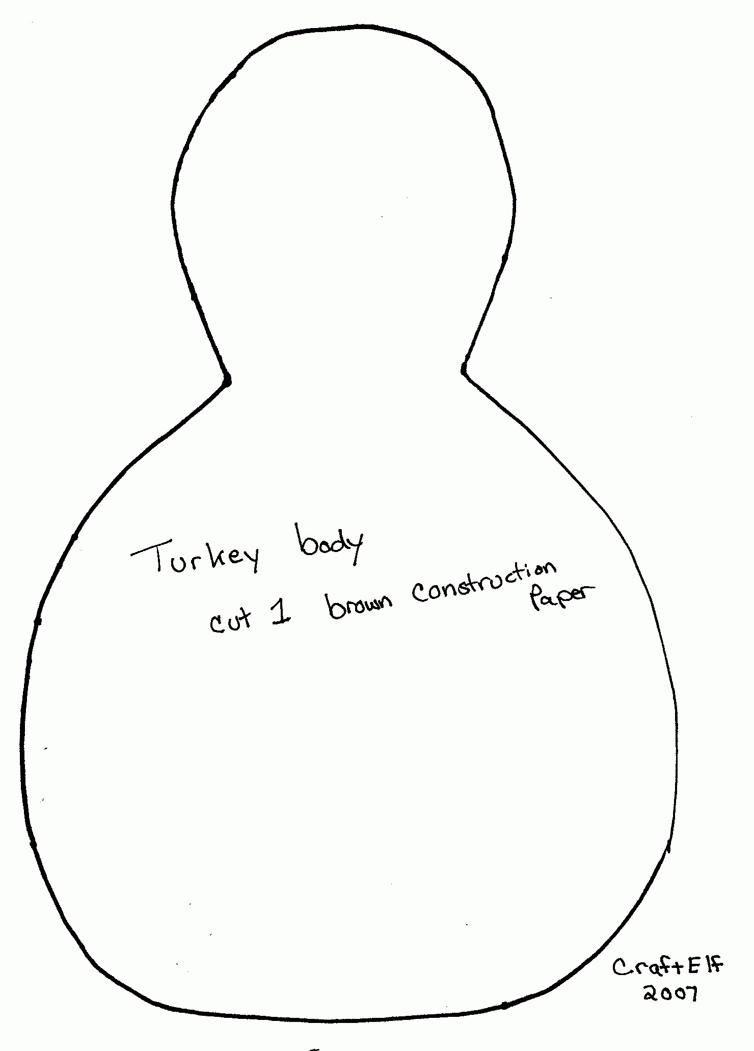 Preschool Turkey Body Template Digitalhiten Com Construction Paper