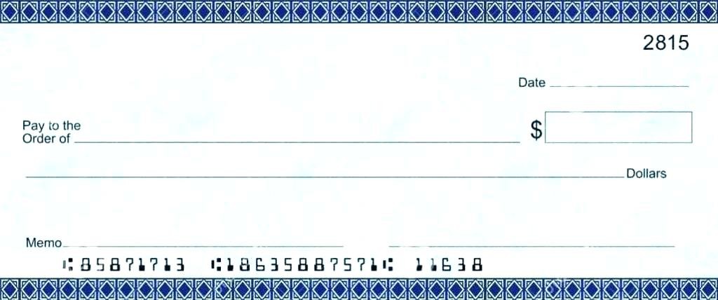 Presentation Check Template Big Blank Checks Free Maker Html Large Cheque Download