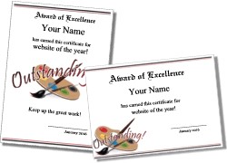 Printable Art Certificates And Award Templates Certificate Template