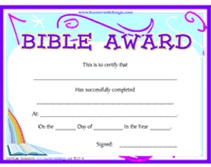 Printable Bible Award Certificates Christian Certificate Templates
