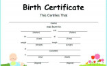 Printable Birth Certificate Template Free Dog Templates Mexican