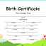 Printable Birth Certificate Template Free Dog Templates Mexican