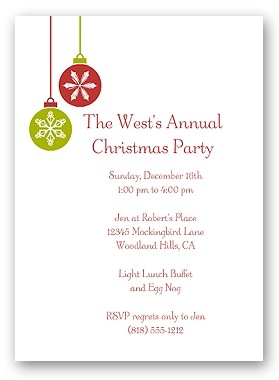 Printable Christmas Party Invitations Free