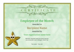 Printable Employee Of The Month Certificates Ukran Agdiffusion Com Year Certificate Free