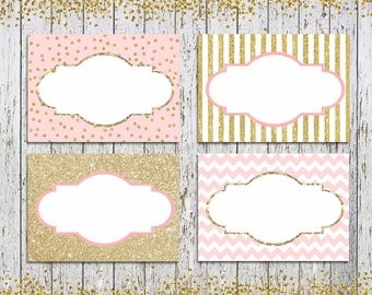 Printable Food Label Etsy Baby Shower Tags