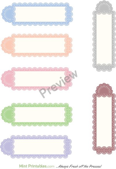 Printable Lace Labels In Pretty Feminine