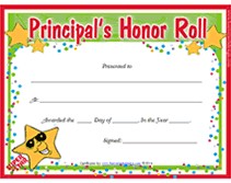 Printable Principals Honor Roll Awards Certificates S Principal S List Certificate