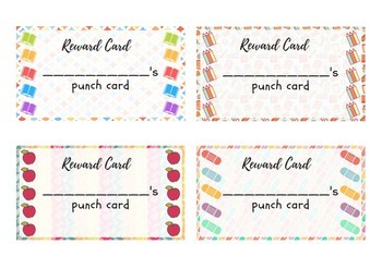 Printable Punch Cards Bundle By Erika S Art Alley TpT