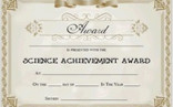 Printable Science Achievement Awards Certificates Award Free
