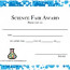 Printable Science Fair Awards School Certificates Templates Award Free