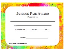 Printable Science Fair Awards School Certificates Templates Free