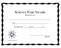 Printable Science Fair Awards School Certificates Templates Free