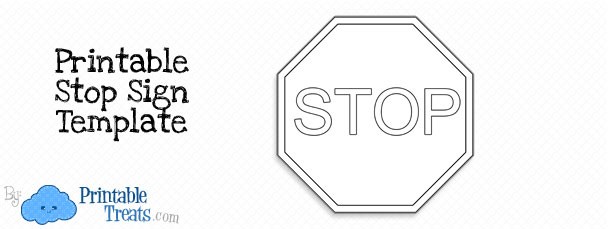 Printable Stop Sign Template Treats Com Image