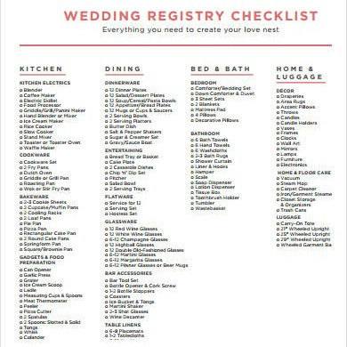 Printable Wedding Checklist 9 Free PDF Documents Download Create