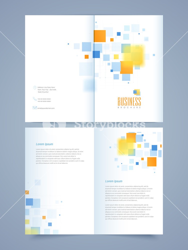 Professional Business 2 Page Brochure Template Or Flyer Design