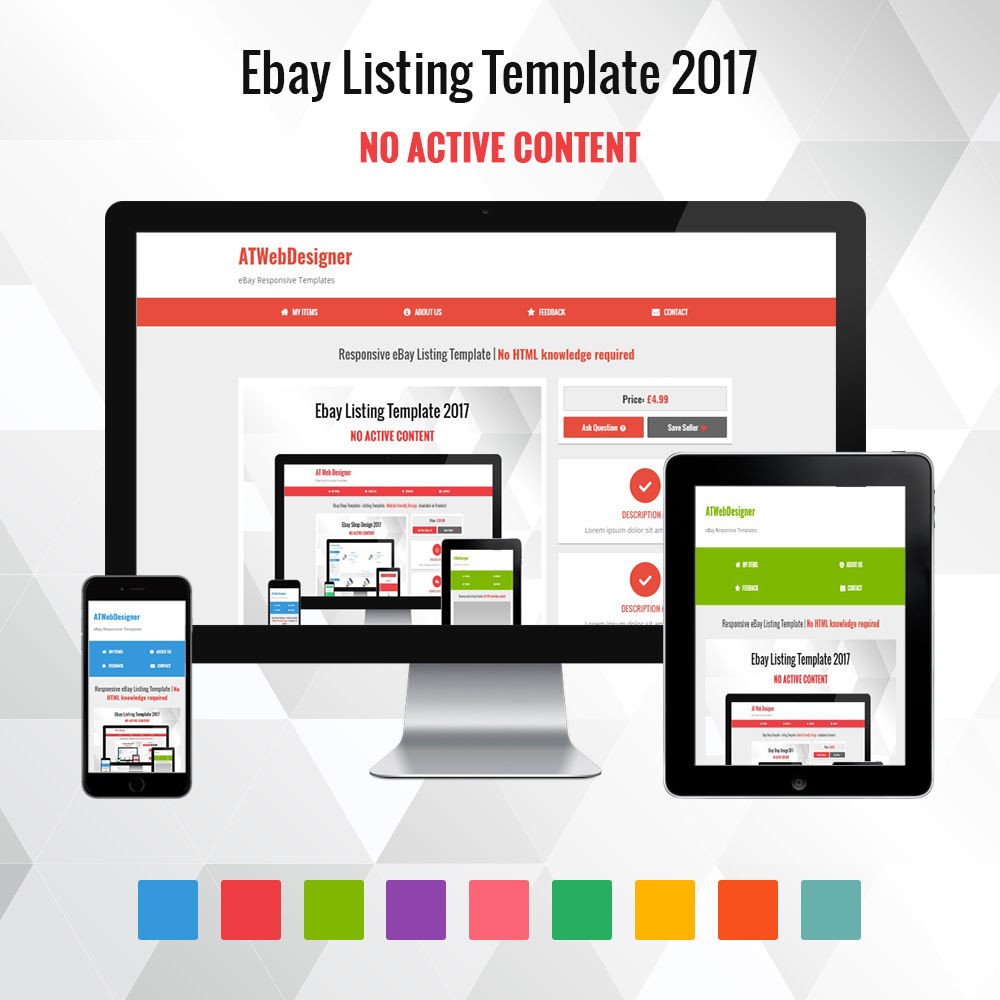 Professional EBay Listing Template Mobile Friendly Design 2018 HTTPS Best Ebay