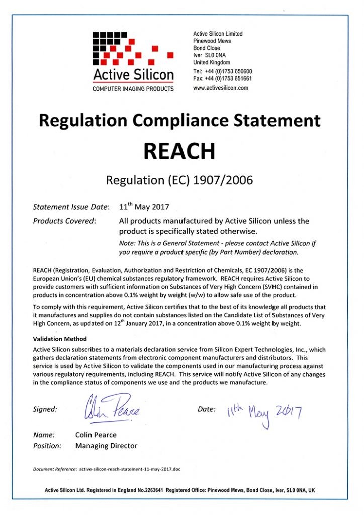 Reach Compliance Letter Template Samples Collection Certificate