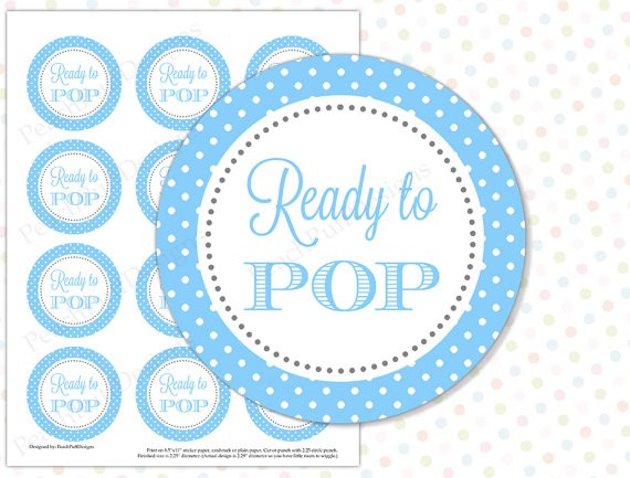 Ready To Pop Sticker Blue INSTANT DOWNLOAD Tags Printables